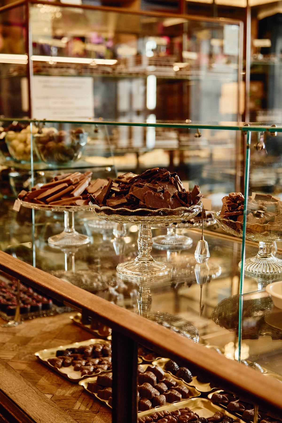 Chocolates on display in Audrey’s Hove shop, approximately June 2025. Photography: Becca Jones.