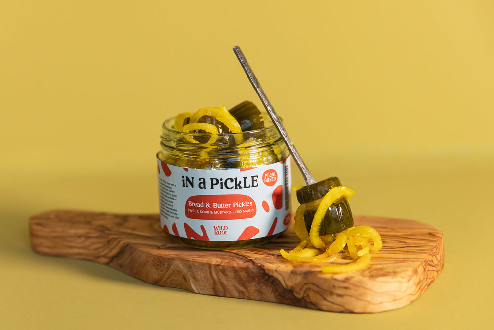 Wild Root Bread and Butter Pickles served from the jar
