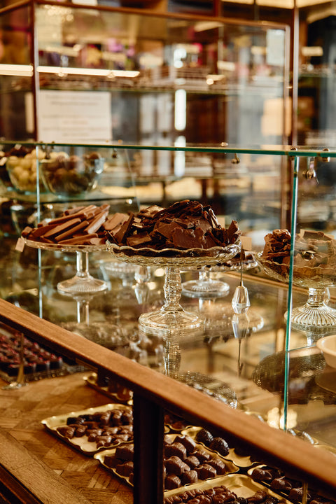 Chocolates on display at Audrey’s shop in Hove. Photograph: Becca Jones.