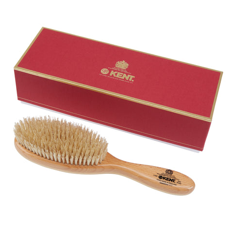 Kent Brushes LHS5 handmade satinwood hairbrush with presentation box