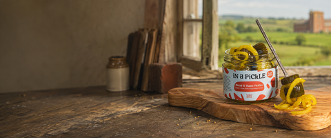 Wild Root pickles in an art-directed Lancashire kitchen landscape