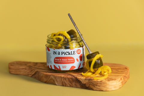 Wild Root Bread and Butter Pickles served from the jar
